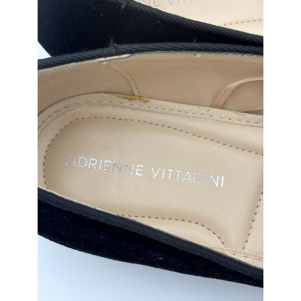 Adrienne Vittadini Palo Black Velvet Crystal Flats Loafers Size 8.5 - Picture 11 of 16
